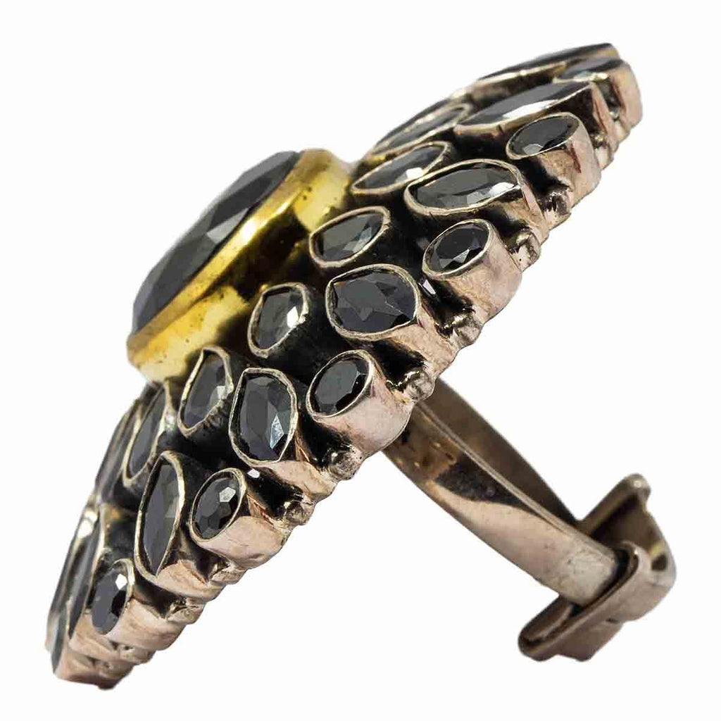 Black Spinel Stone Ring - By Unniyarcha - Original Manufacturers of Silver Jewelry, Gold Plated Jewellery, Fashion Jewellery and Personalized Soul Bands and Personalized Jewelry