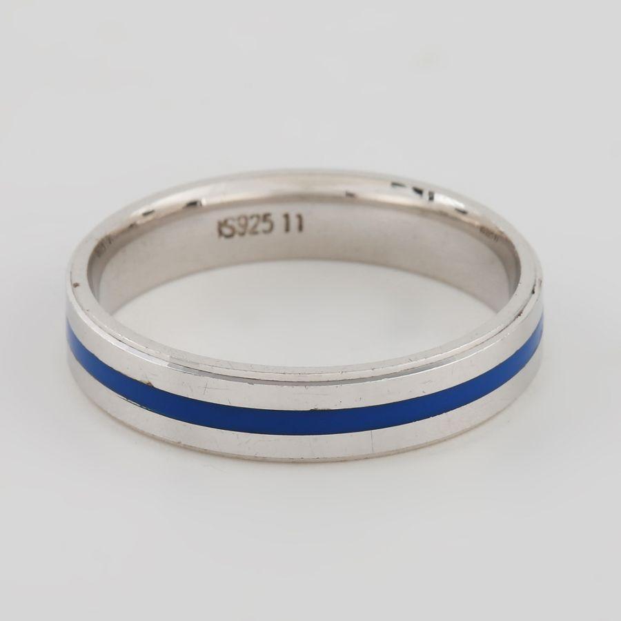 Blue Enameled Silver Ring Rings - By Unniyarcha - Original Manufacturers of Silver Jewelry, Gold Plated Jewellery, Fashion Jewellery and Personalized Soul Bands and Personalized Jewelry
