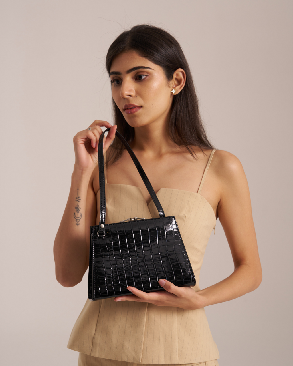Clutch Bag Black Crocodile