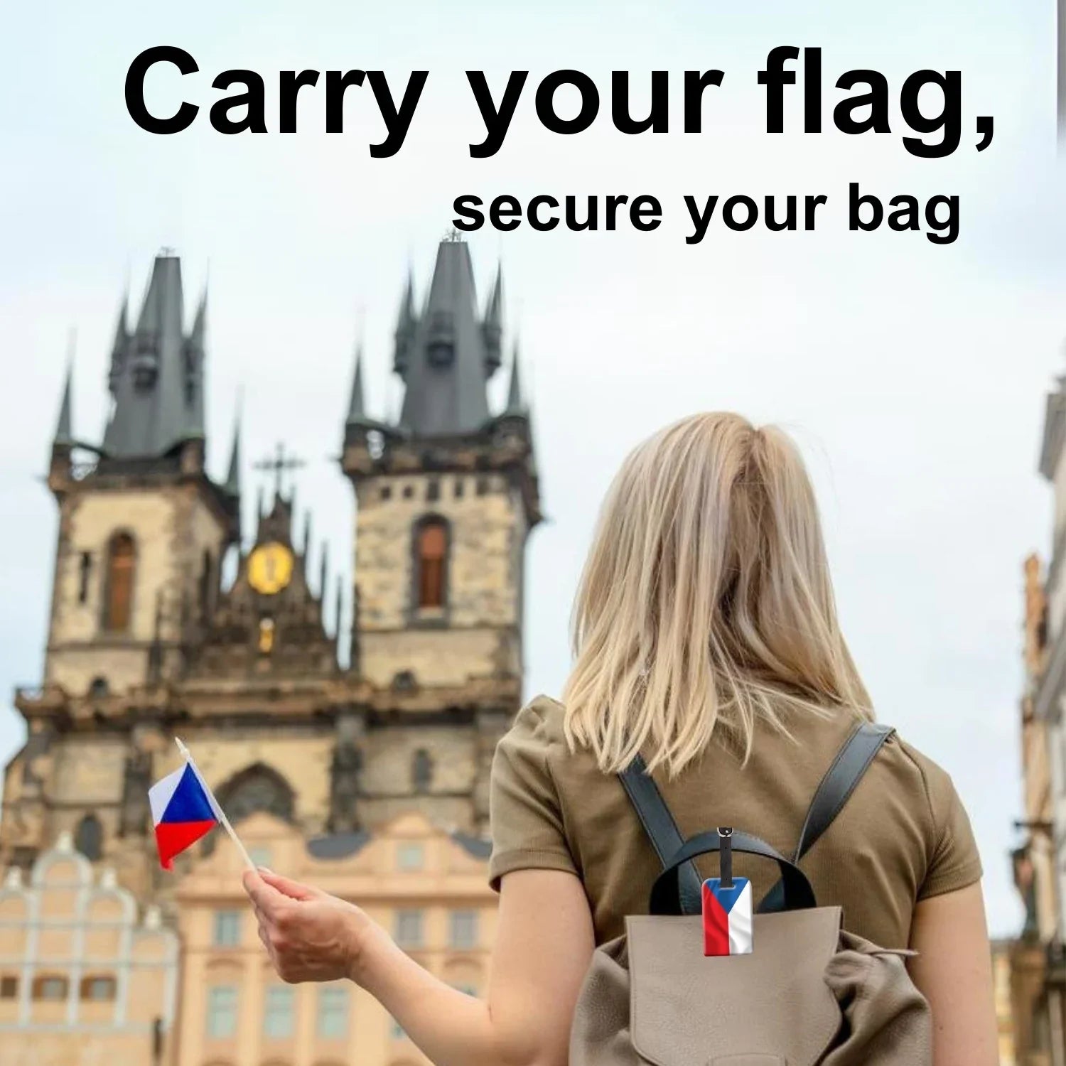 Czech Republic QR Bag Tag by tag8 for luggage recovery