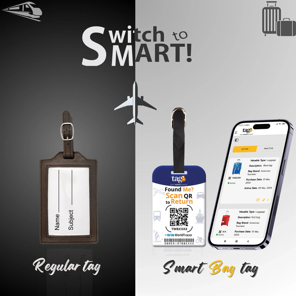 France QR Bag Tag by tag8 with secure QR code