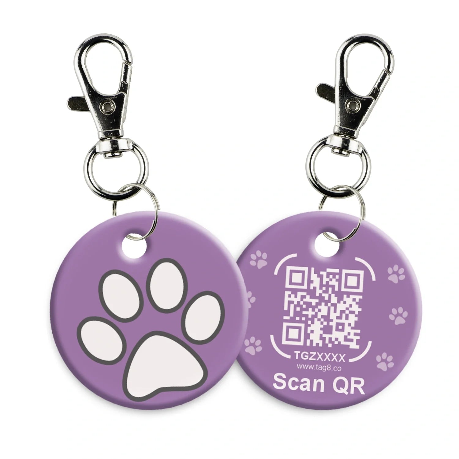 Tag8 Genie Pet Tag with smart QR code for pets – secure, scannable ID tag to help reunite lost pets with their owners