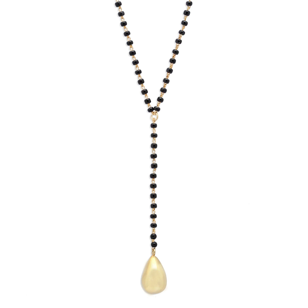 Golden Drop Silver Mangalsutra