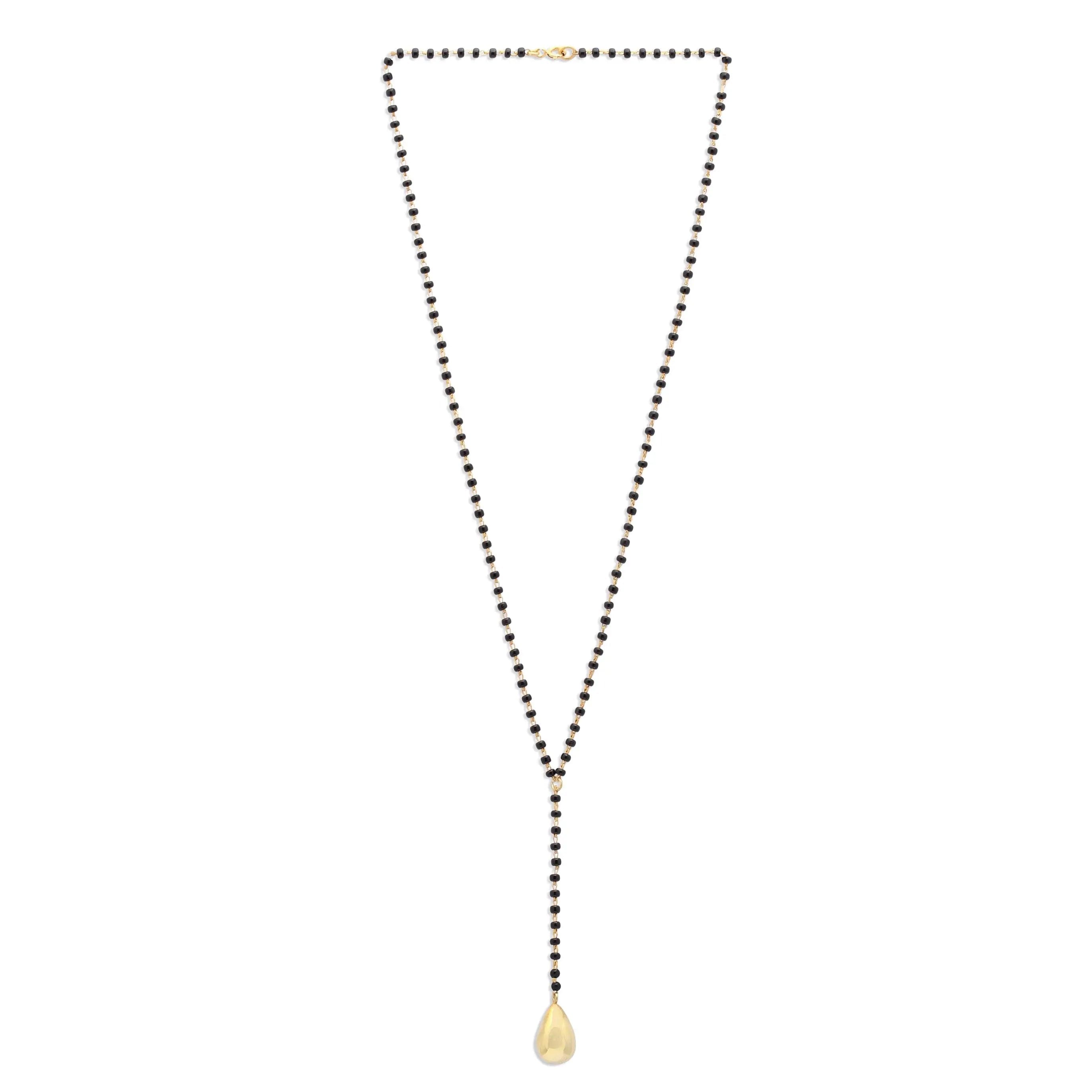 Golden Drop Silver Mangalsutra