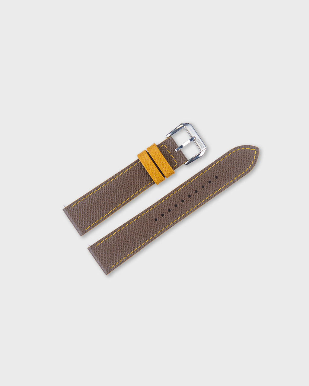 Honey Biscuit__Brown Yellow Epsom Italian Leather Watch strap 20mm