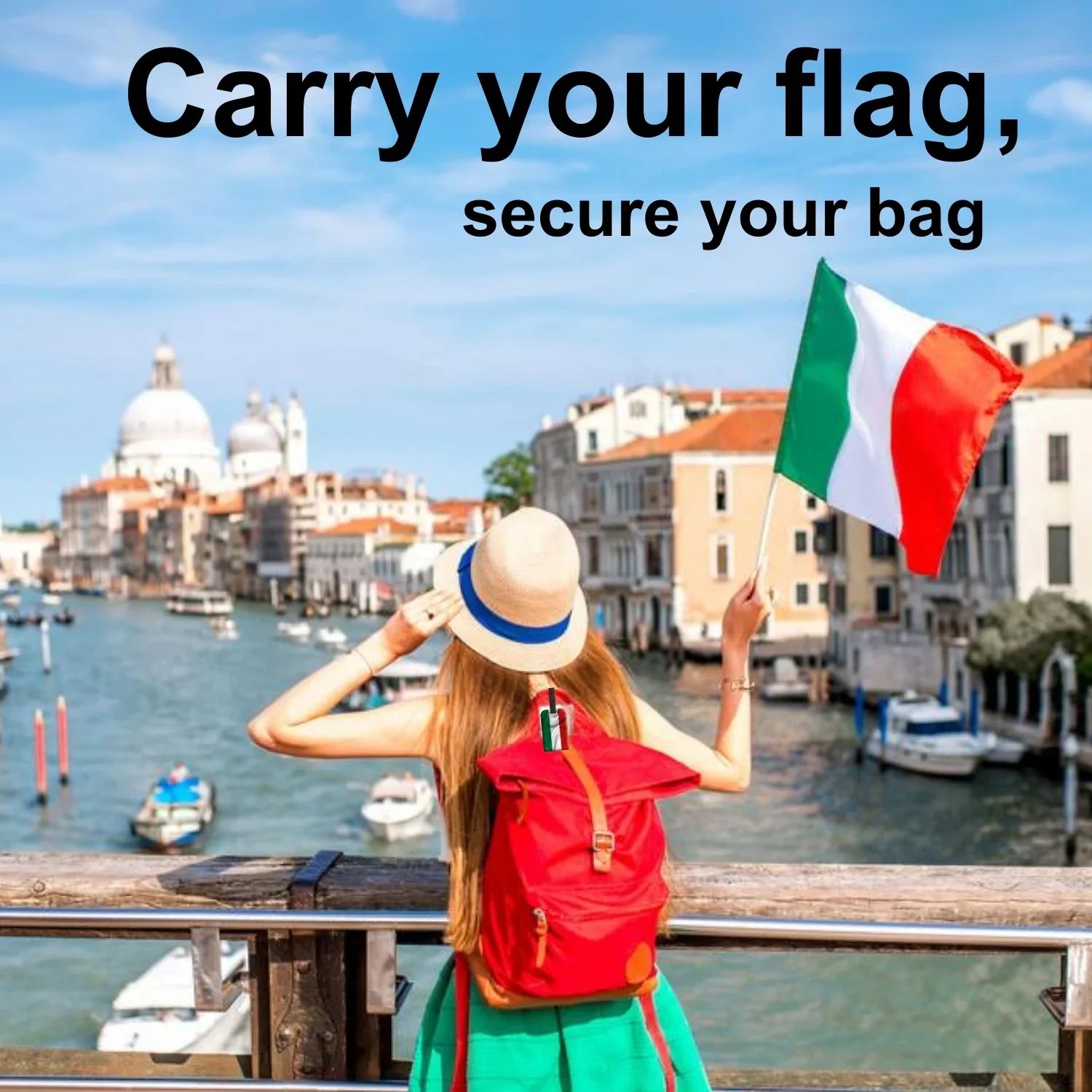 Hungary QR Bag Tag by tag8 with QR code for luggage