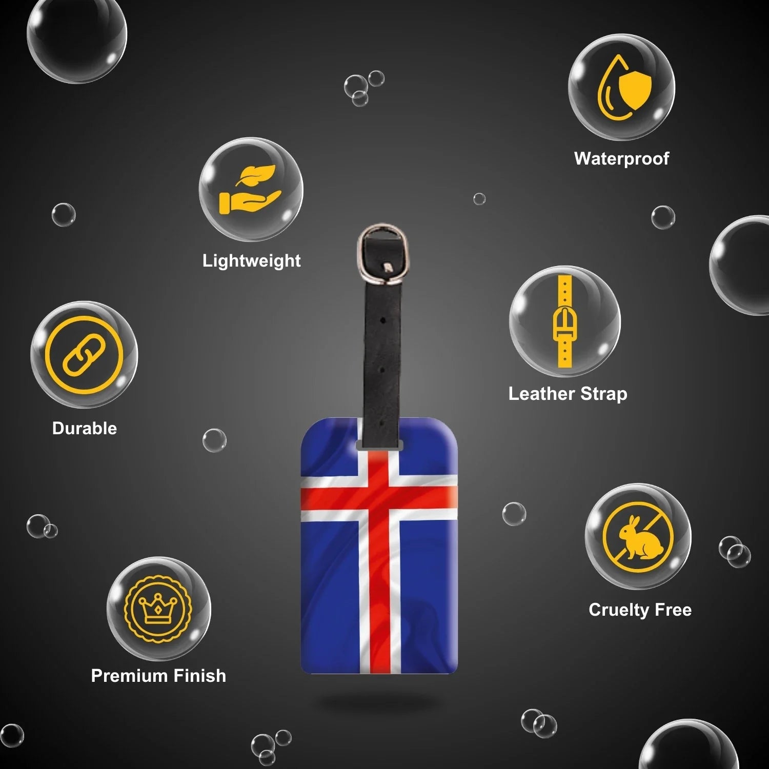 Iceland QR Bag Tag by tag8 for bag safety