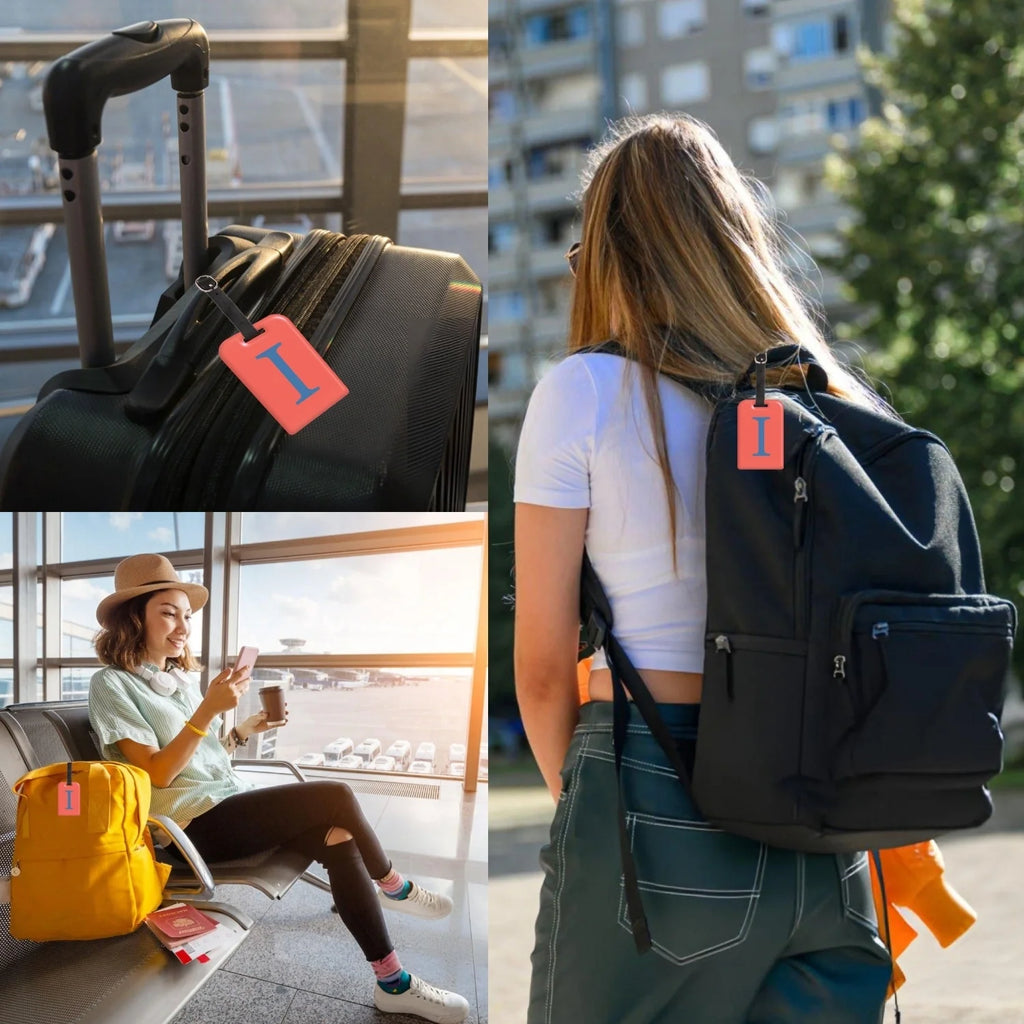 QR tag for bag with initial I