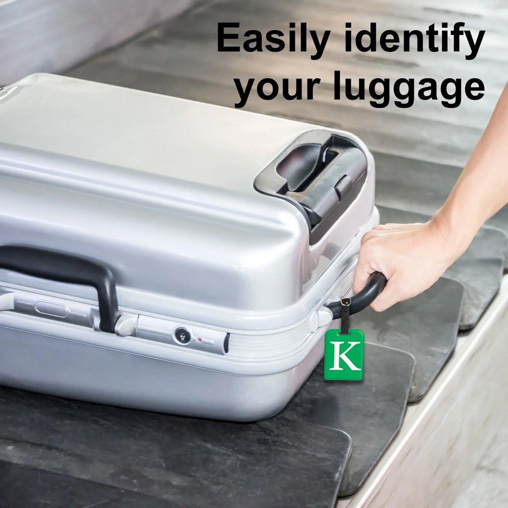 QR tag for bag with initial K