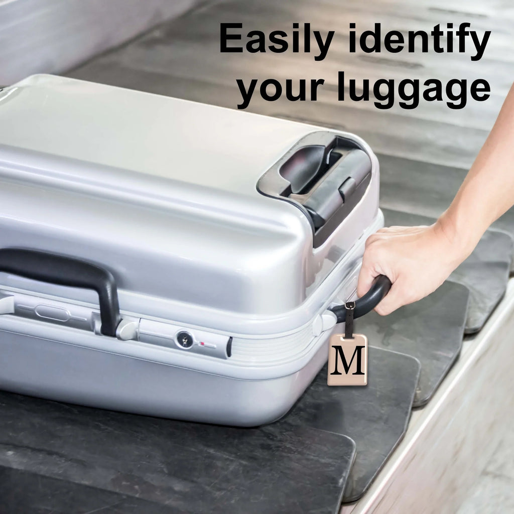  QR tag for bag with initial M