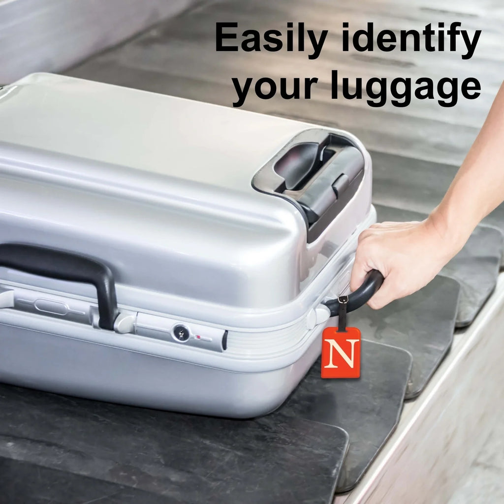 QR tag for bag with initial N