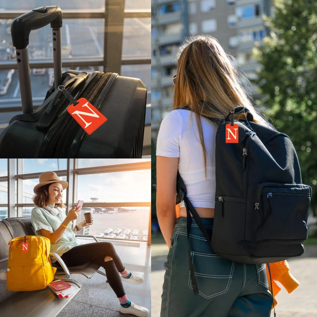 QR tag for bag with initial N