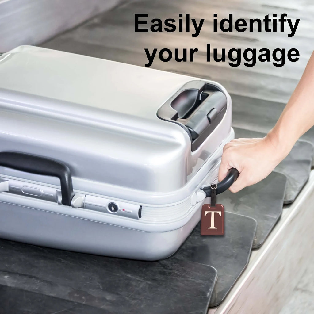 QR tag for bag with initial T