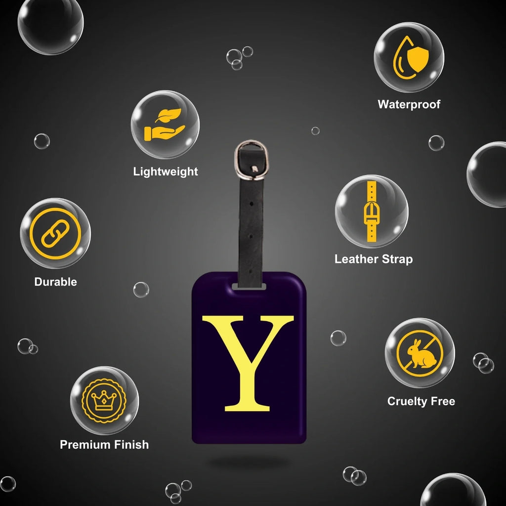 QR tag for bag with initial Y