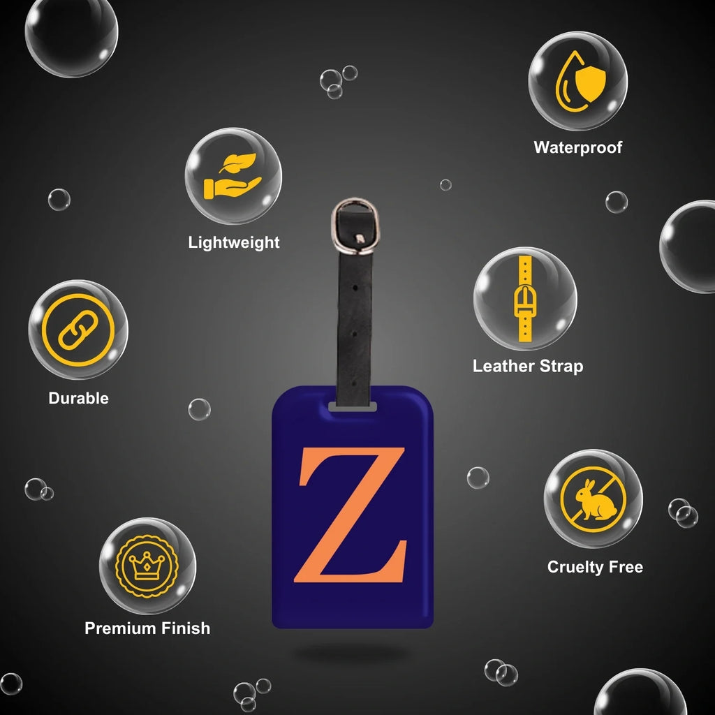 QR tag for bag with initial Z