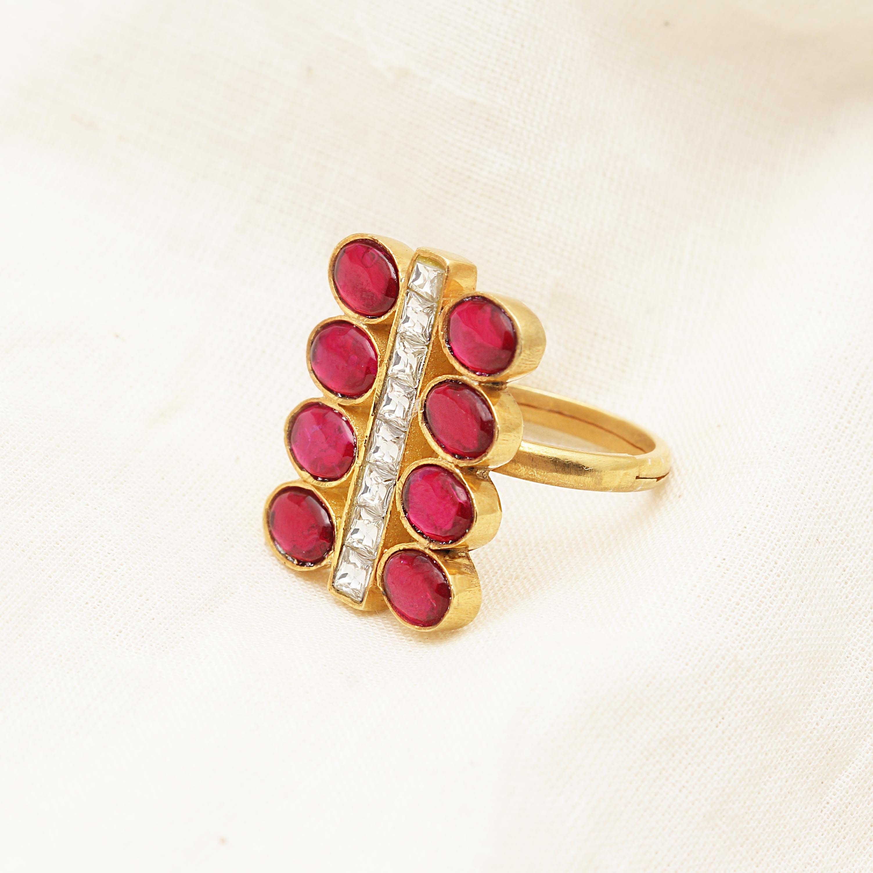 Kemp And Jadau RIng Rings - By Unniyarcha - Original Manufacturers of Silver Jewelry, Gold Plated Jewellery, Fashion Jewellery and Personalized Soul Bands and Personalized Jewelry