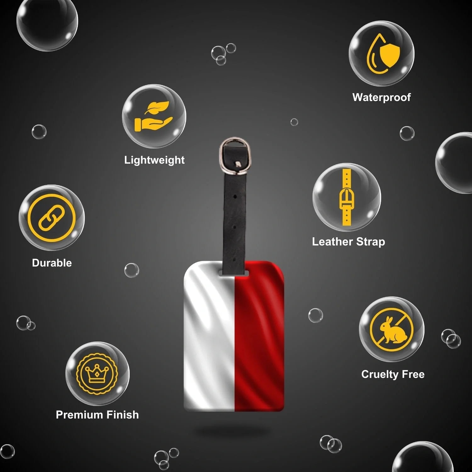 Monaco QR Bag Tag by tag8 for luggage tracking