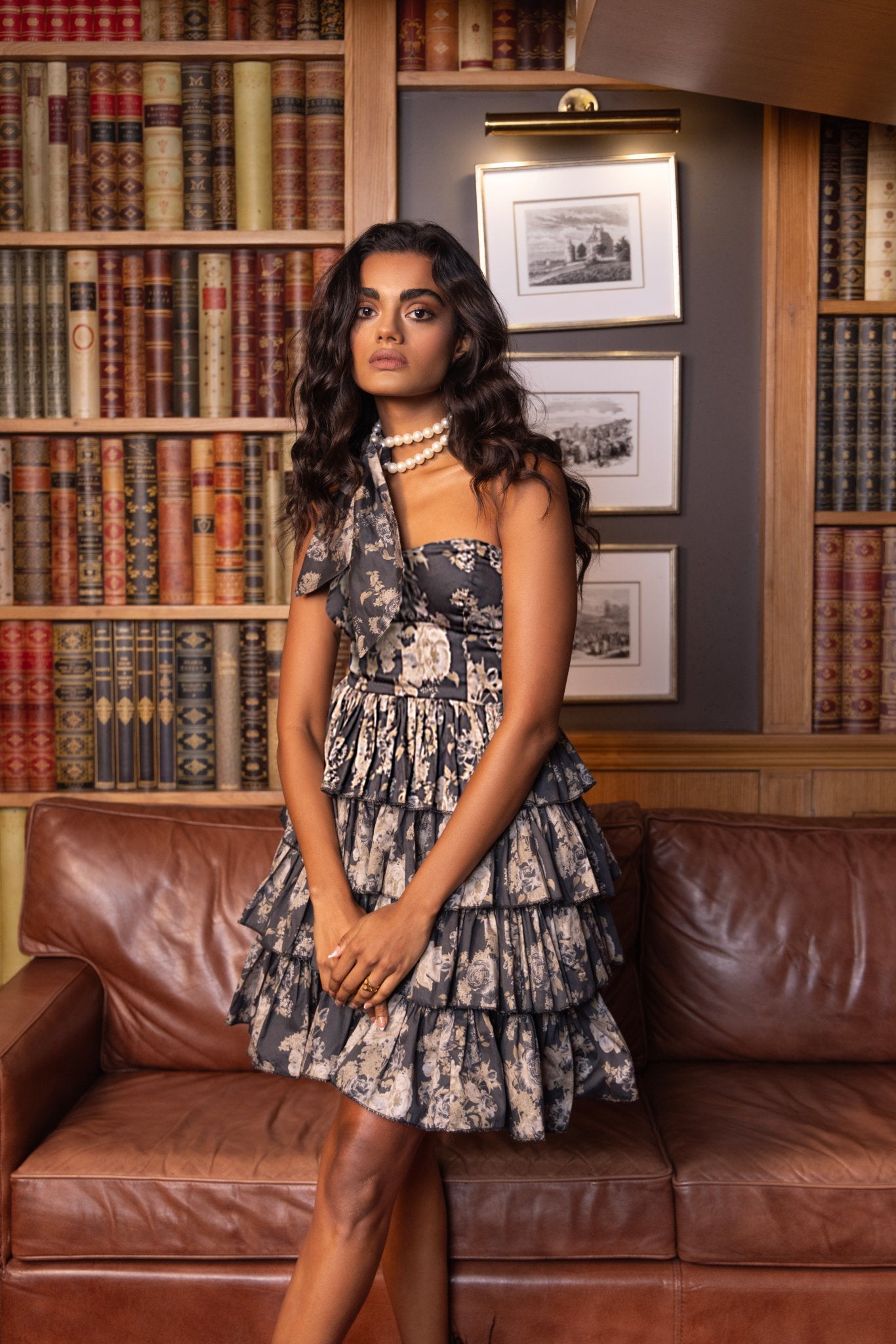 Moonlit Floral Dress