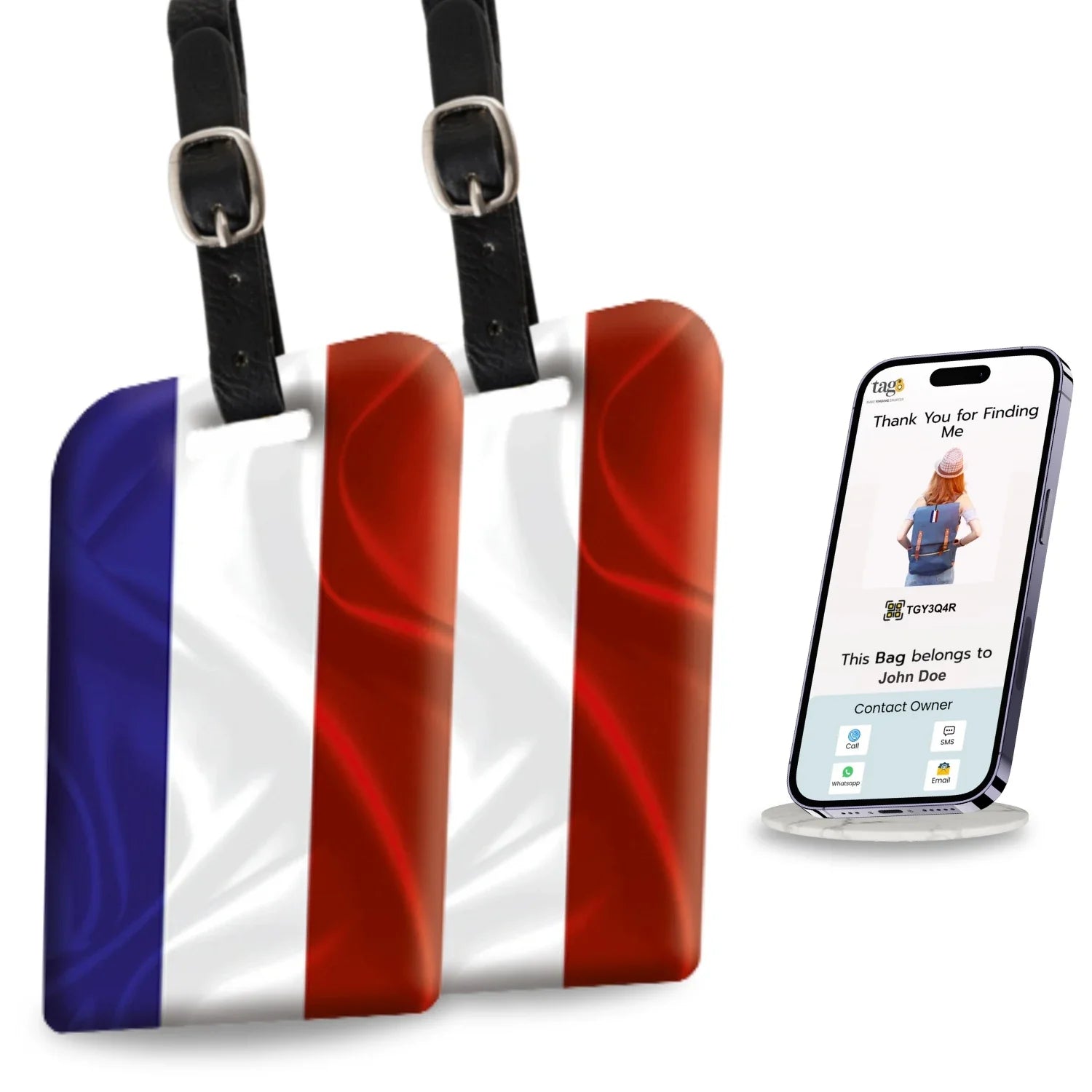 Netherlands QR Bag Tag by tag8 for bag recovery