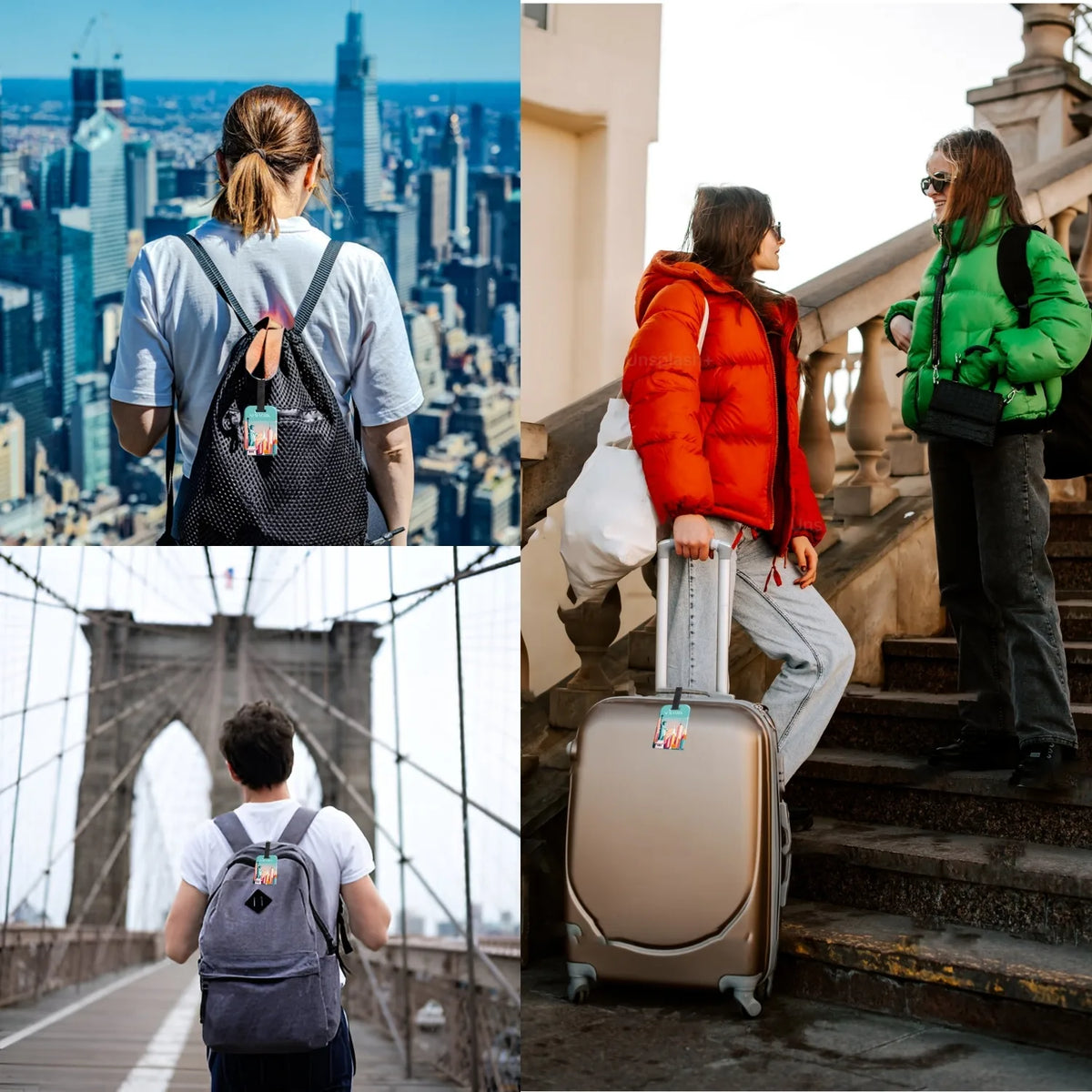 New York QR Bag Tag by tag8 for luggage security