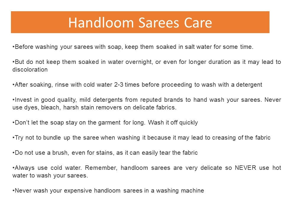 Handloom Care Instructions-Indiehaat
