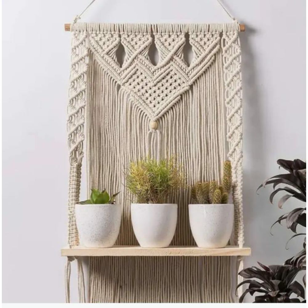  Macrame Plant Holder 
Size: 18X30-Indiehaat