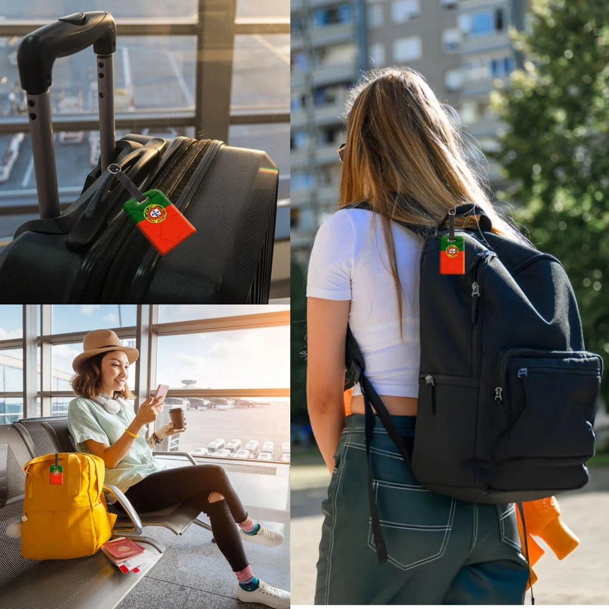 Portugal QR Bag Tag by tag8 with QR code for safety