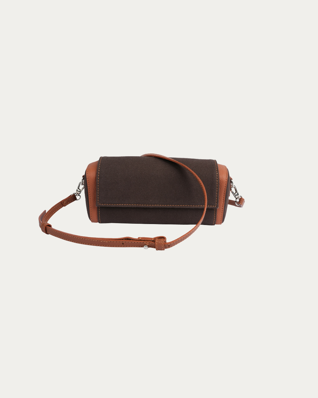 Premium Canvas Clutch Bag Dark Chocolate Color