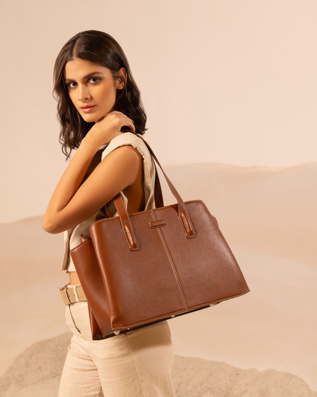 She Means Business Rust Tote Bag