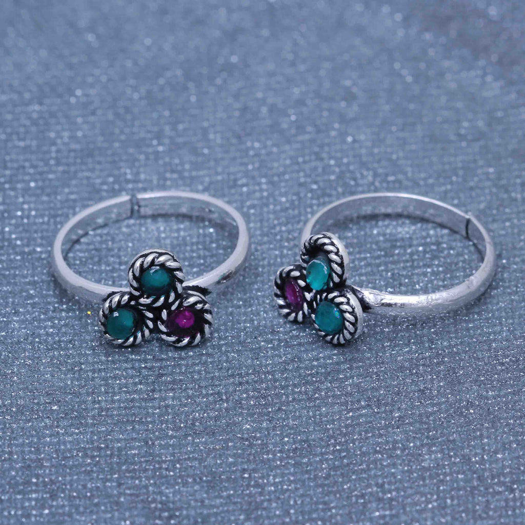 Silver Duo color Toe Ring Jewelry - By Unniyarcha - Original Manufacturers of Silver Jewelry, Gold Plated Jewellery, Fashion Jewellery and Personalized Soul Bands and Personalized Jewelry
