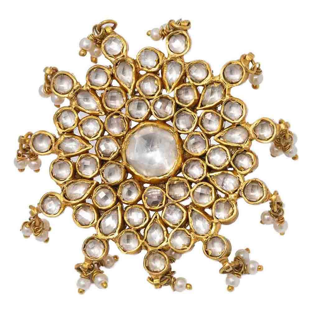 Silver Gold Plated Jadau Princess Ring - By Unniyarcha - Original Manufacturers of Silver Jewelry, Gold Plated Jewellery, Fashion Jewellery and Personalized Soul Bands and Personalized Jewelry