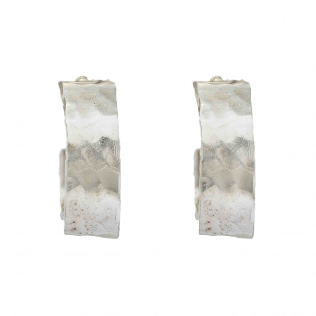 Silver Hammered Hoops - By Unniyarcha - Original Manufacturers of Silver Jewelry, Gold Plated Jewellery, Fashion Jewellery and Personalized Soul Bands and Personalized Jewelry