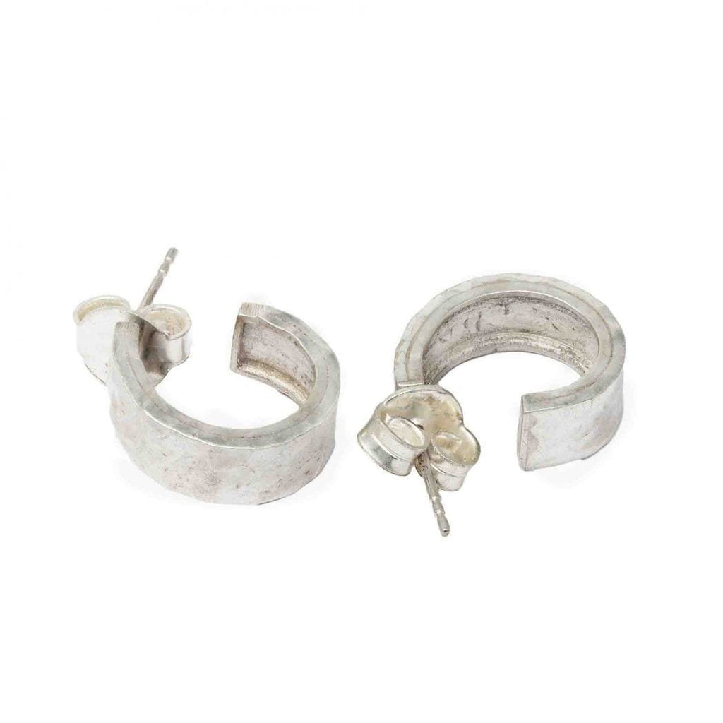 Silver Hammered Hoops - By Unniyarcha - Original Manufacturers of Silver Jewelry, Gold Plated Jewellery, Fashion Jewellery and Personalized Soul Bands and Personalized Jewelry