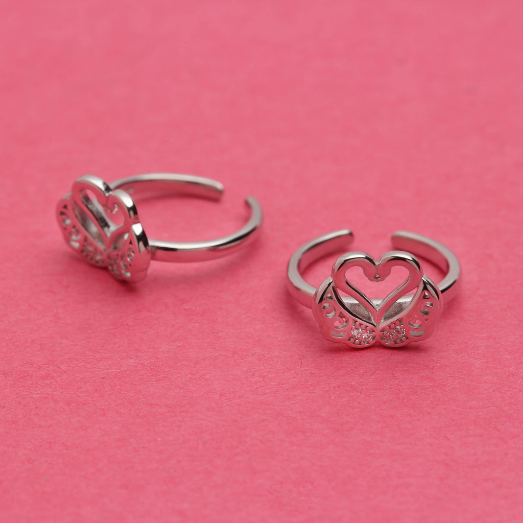Silver Heart Shape Toe Ring Jewelry - By Unniyarcha - Original Manufacturers of Silver Jewelry, Gold Plated Jewellery, Fashion Jewellery and Personalized Soul Bands and Personalized Jewelry