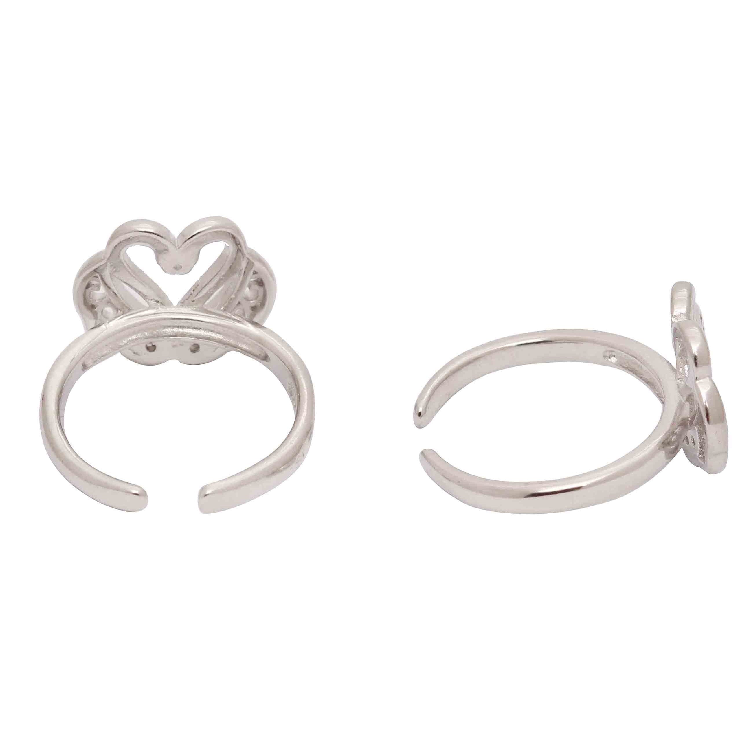 Silver Heart Shape Toe Ring Jewelry - By Unniyarcha - Original Manufacturers of Silver Jewelry, Gold Plated Jewellery, Fashion Jewellery and Personalized Soul Bands and Personalized Jewelry