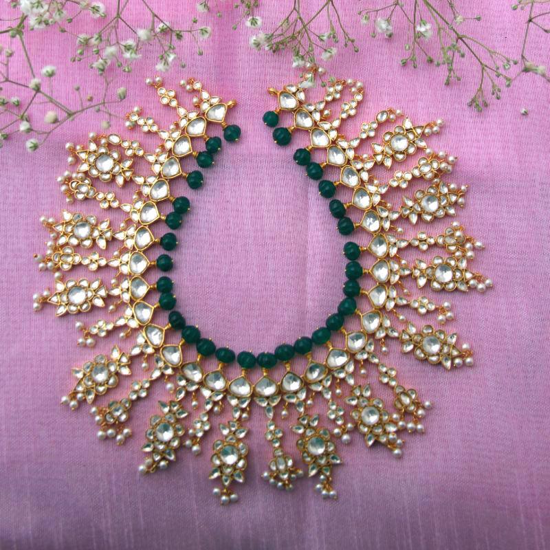 Silver Jadau Brilliance Necklaces - By Unniyarcha - Original Manufacturers of Silver Jewelry, Gold Plated Jewellery, Fashion Jewellery and Personalized Soul Bands and Personalized Jewelry