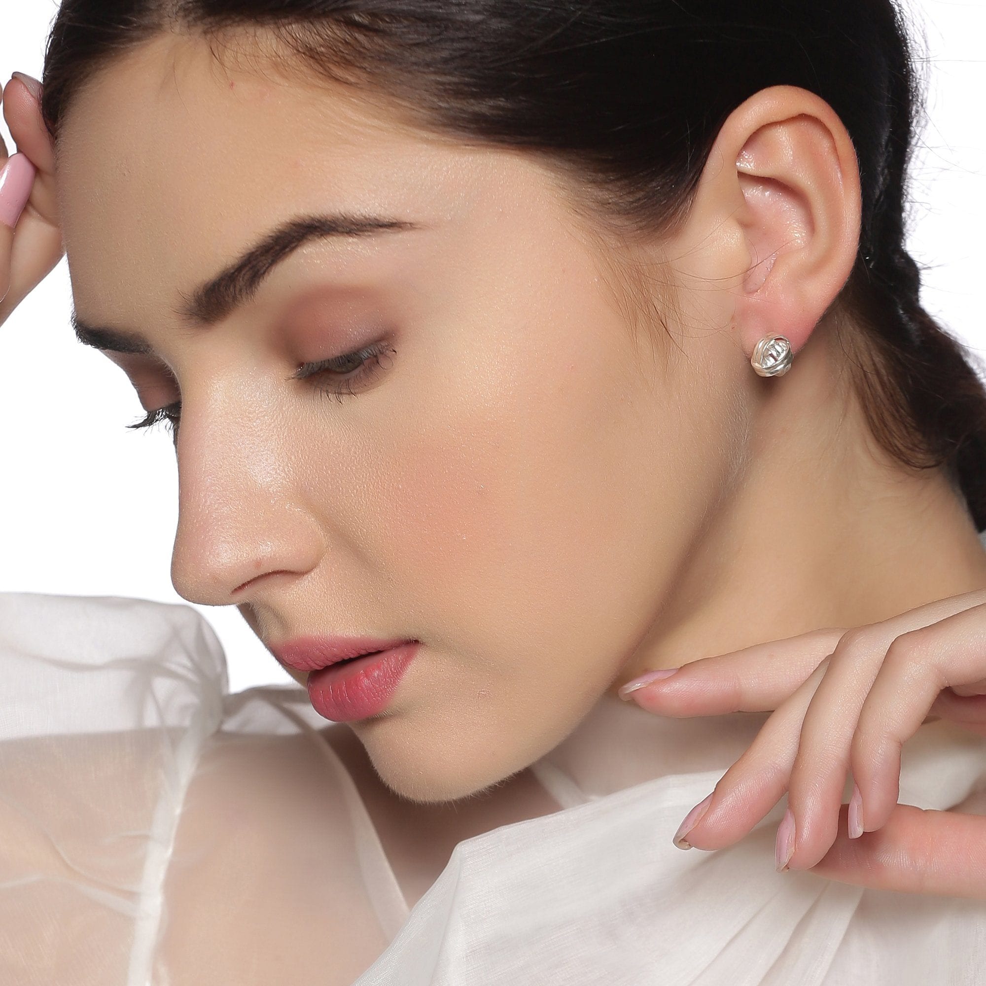 Silver Stud Earrings - By Unniyarcha - Original Manufacturers of Silver Jewelry, Gold Plated Jewellery, Fashion Jewellery and Personalized Soul Bands and Personalized Jewelry