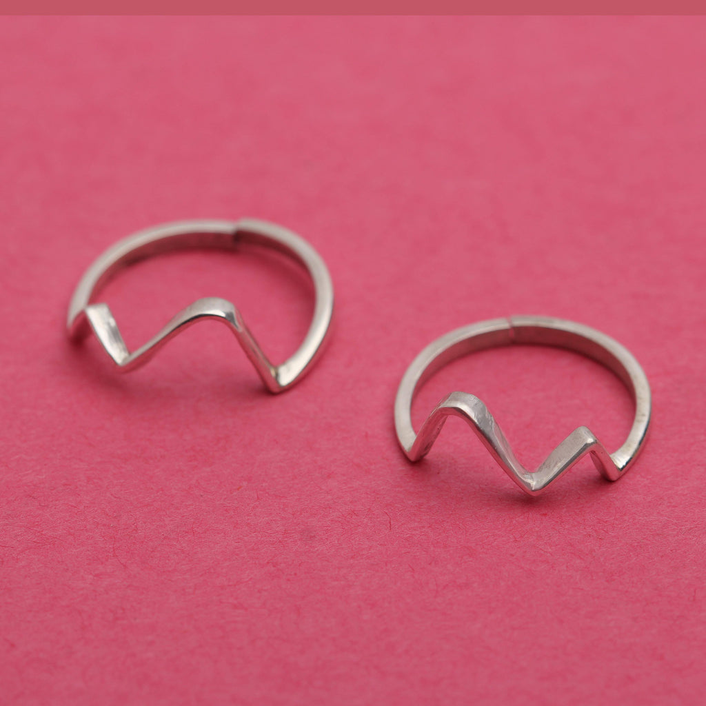Silver Zic Zac Toe Ring Toe Rings - By Unniyarcha - Original Manufacturers of Silver Jewelry, Gold Plated Jewellery, Fashion Jewellery and Personalized Soul Bands and Personalized Jewelry
