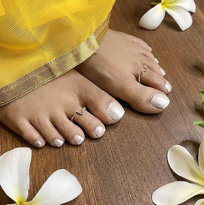 Silver Zic Zac Toe Ring Toe Rings - By Unniyarcha - Original Manufacturers of Silver Jewelry, Gold Plated Jewellery, Fashion Jewellery and Personalized Soul Bands and Personalized Jewelry
