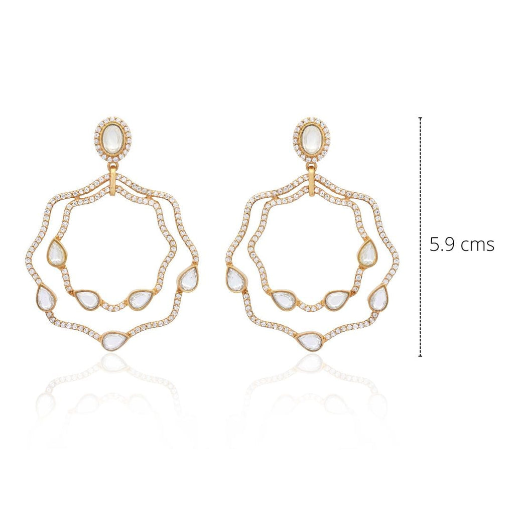 Silver Zircon Twirly Earring Earrings - By Unniyarcha - Original Manufacturers of Silver Jewelry, Gold Plated Jewellery, Fashion Jewellery and Personalized Soul Bands and Personalized Jewelry