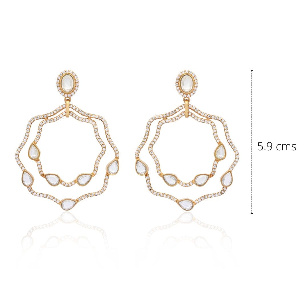 Silver Zircon Twirly Earring Earrings - By Unniyarcha - Original Manufacturers of Silver Jewelry, Gold Plated Jewellery, Fashion Jewellery and Personalized Soul Bands and Personalized Jewelry