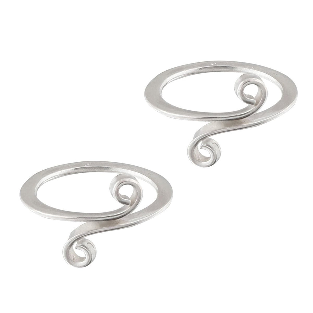 Simple Wired Sterling Silver Toe Ring (Pair)