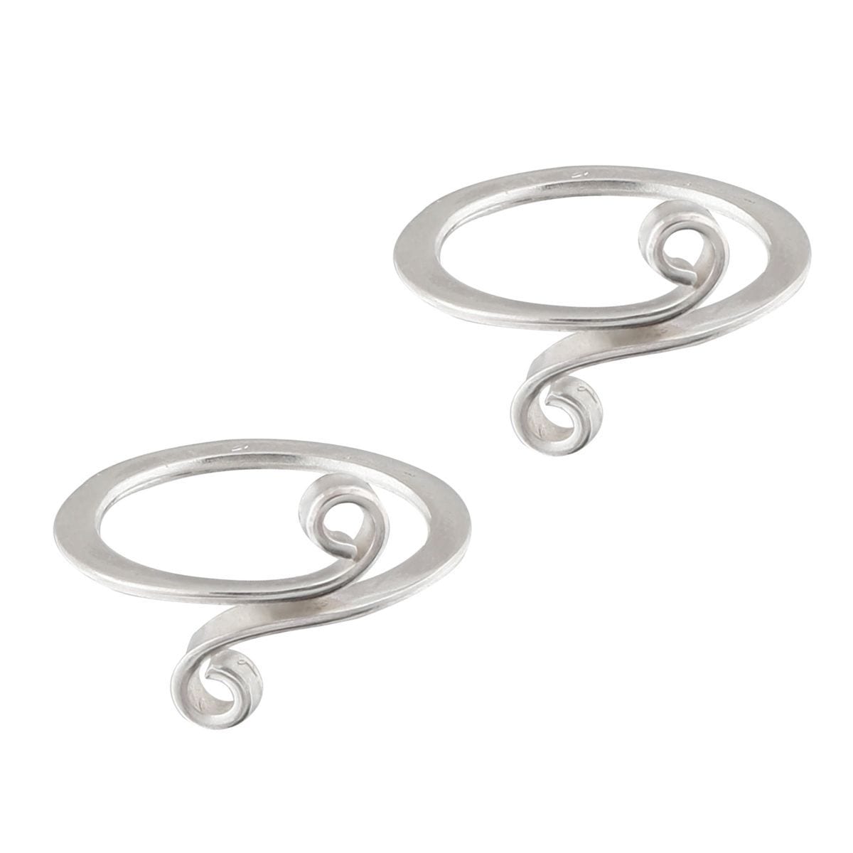 Simple Wired Sterling Silver Toe Ring (Pair)