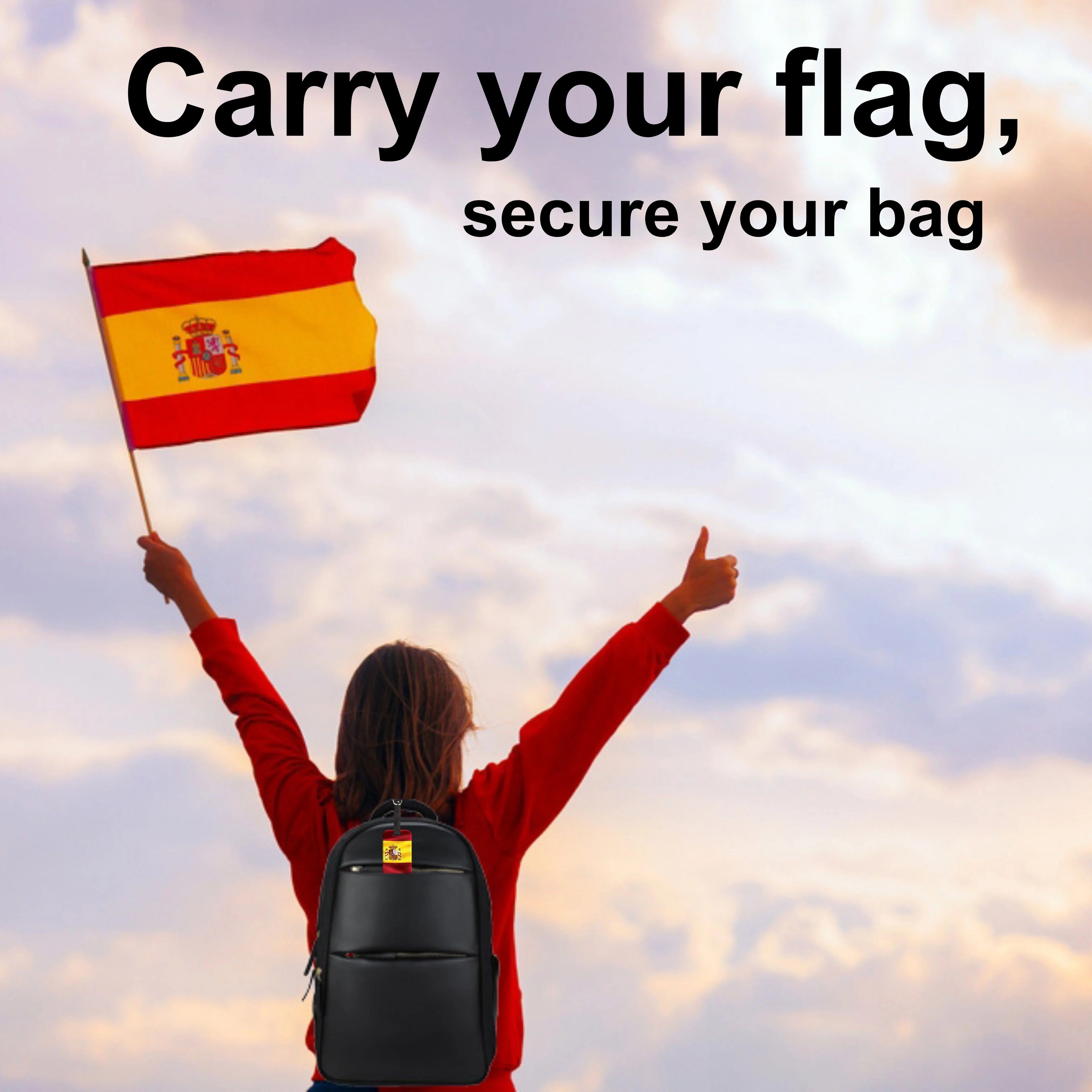 Spain QR Bag Tag by tag8 for luggage tracking