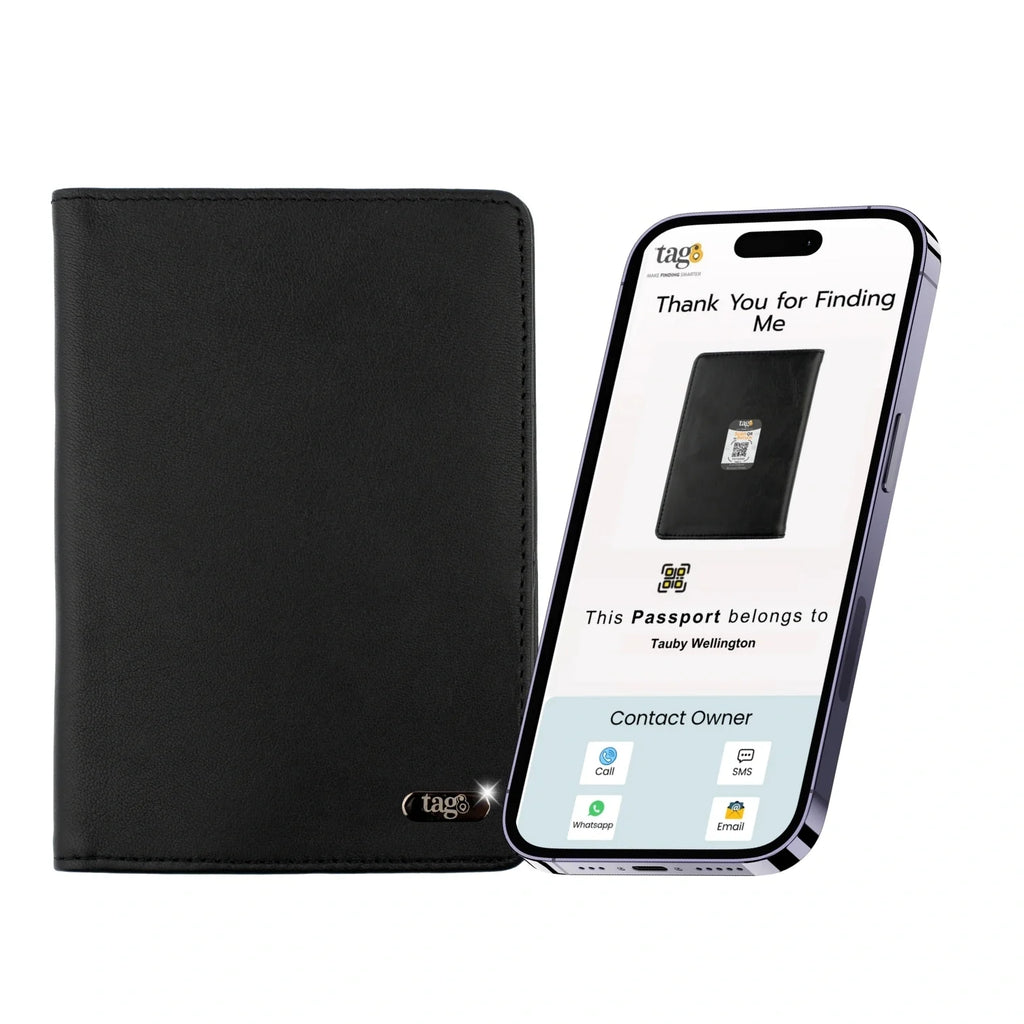 tag8 Genuine Leather Passport Case for premium quality and secure travel organization