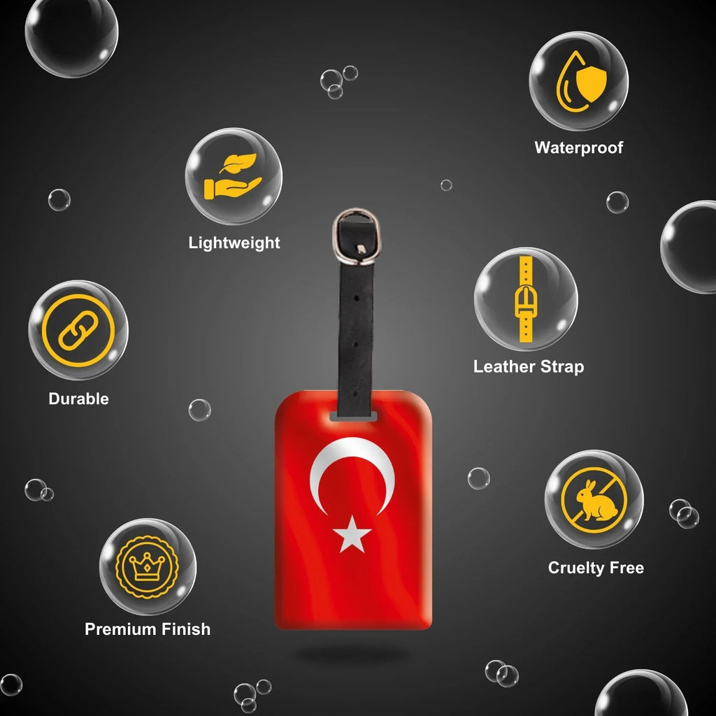 Turkey QR Bag Tag by tag8 with QR code for tracking