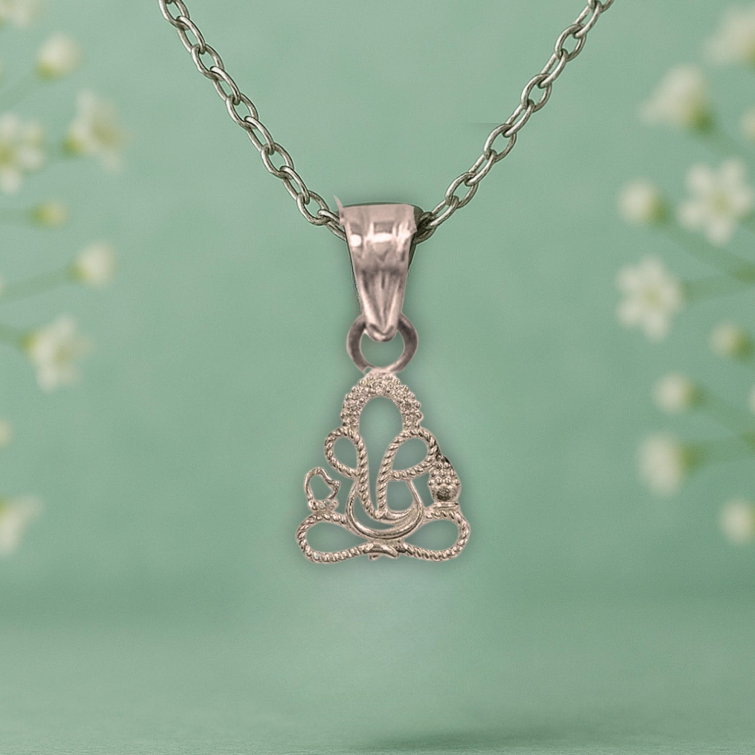 ShreeAura 925 Silver Ganesha Pendant
