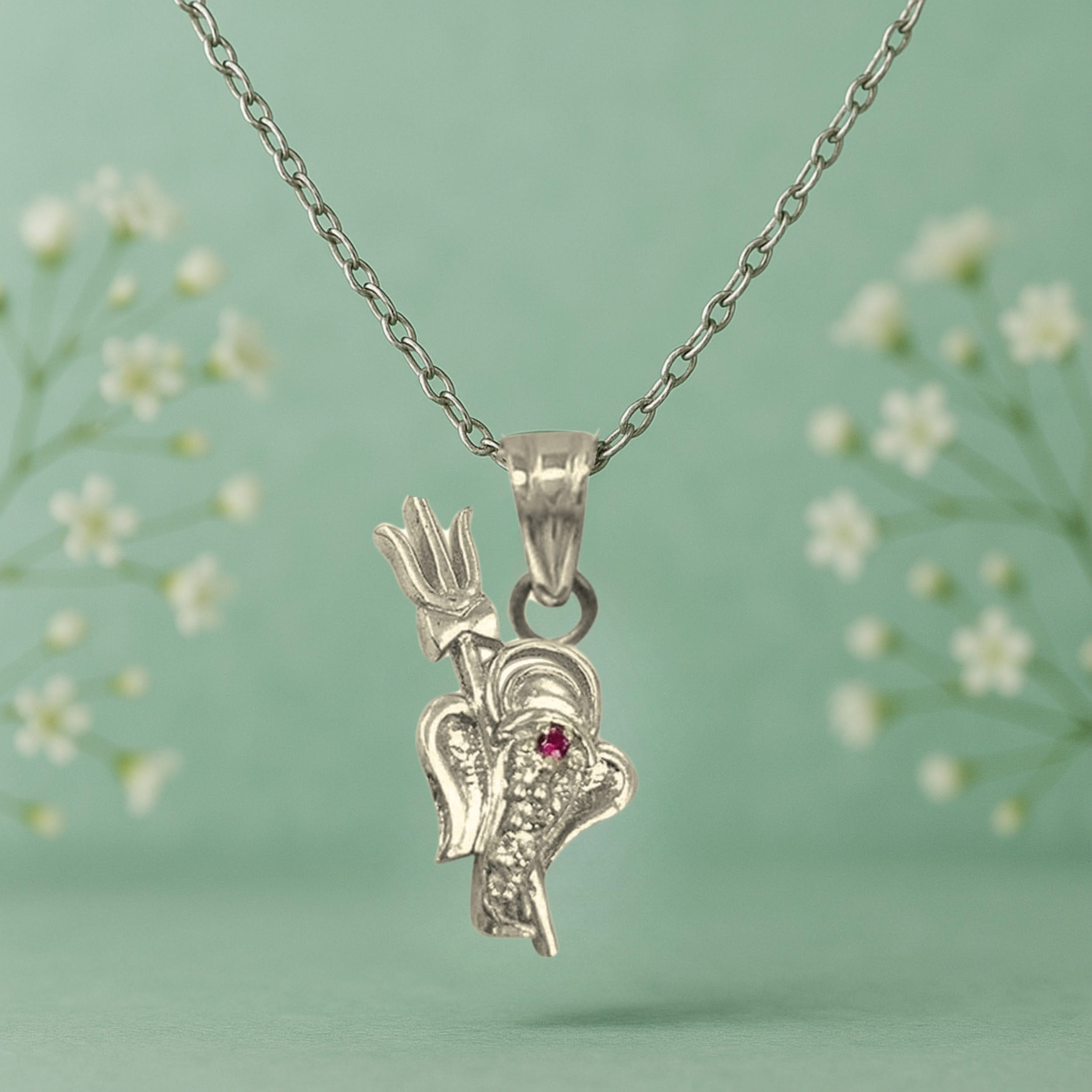 Radiant 925 Silver Ganesha Pendant