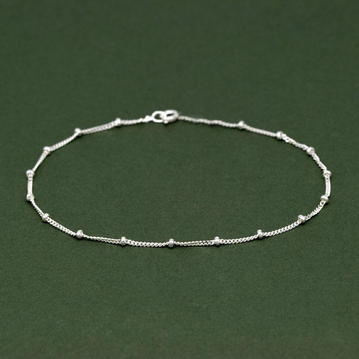 92.5 Silver Minimal Anklet